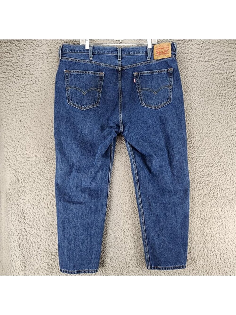 Levis Jeans Mens 42x29 550 Blue Cotton Denim Relaxed Fit Tapered Leg *Read*